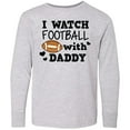 thumbnail image 3 of Inktastic I Watch Football with My Daddy Long Sleeve Youth T-Shirt, 3 of 5