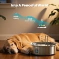 thumbnail image 4 of Oneisall 237Oz/7L/1.8G Dog Water Fountain, CW-07 Stainless Steel Dog Water Bowl Dispenser with Visual Window & Triple Filtration, Dog Fountain for Large Dogs/Multiple Dogs - Silver, 4 of 8