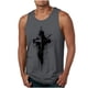 thumbnail image 1 of Tanques para Hombre para el Verano Solto Chaleco Impresión Deportivo Cuello Redondo, Casual, 1 of 3