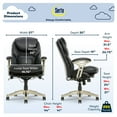 thumbnail image 6 of Serta Back in Motion Health and Wellness Mid-Back Bonded Leather Executive Office Chair, Smooth Black, 6 of 12