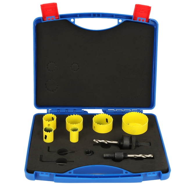 11 pcs Bi Scie à Métaux Coupe Outil Scie avec Carotte Foret avec Étui