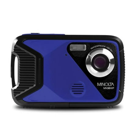Image of Minolta MN30WP-BL MN30WP Waterproof 4x Digital Zoom 21 MP/1080p Digital Camera (Blue)