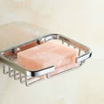 thumbnail image 4 of relayinert Wall Mounted Bathroom Shower Aluminium Brass Shelf Plate Stainless Holder Soap Storage Rack Box Container Basket Sifang Soap Net, 4 of 6