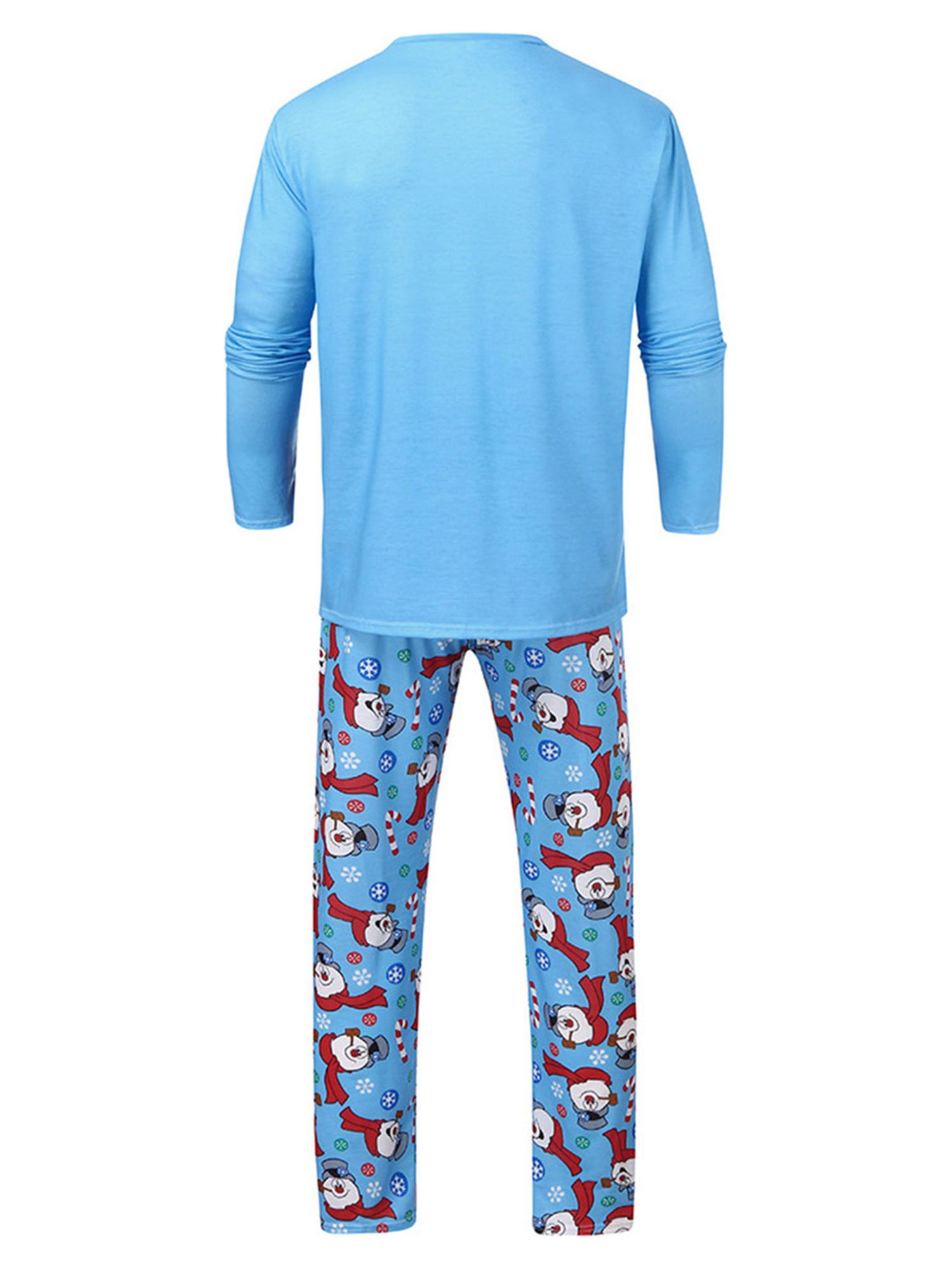 EYIIYE Matching Christmas Pajamas For Family, Cartoon Snowman Pattern