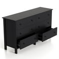 thumbnail image 4 of Furniture of America Reyes Rustic Wood 6-Drawer Dresser in Black, 4 of 9