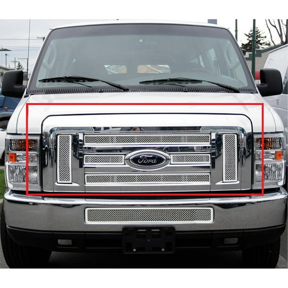 2008-2014 Ford E-Series /2008-2014 Ford Econoline Stainless Steel Polished Finish 1.8 Mm Wire Mesh Mesh Grille
