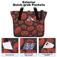 thumbnail image 2 of Tote Bag for Women - Halloween Red Pumpkins Pattern Shoulder Bag - Large Utility Work Duffle Bag with Zipper Handbag for Travel, Work, Sprots, 2 of 5