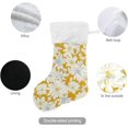thumbnail image 3 of Coolnut 17.7 Inch Christmas Stockings, 1 PCS Lotus Flower Pattern Presonalized Large Stocking Sock for Family Holiday Xmas Party Decorations, 3 of 7
