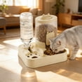 thumbnail image 1 of 2 In 1 Food And Water Bowl Feeder With Non Slip Base For Cats And Adjustable Elevated Raised Stand Feeder, 1 of 5