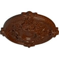 thumbnail image 3 of Ekena Millwork 17 3/8"OD x 1 3/4"P Hamilton Ceiling Medallion (Fits Canopies up to 3 3/4"), Hand-Painted Burnished Mahogany Crackle, 3 of 6
