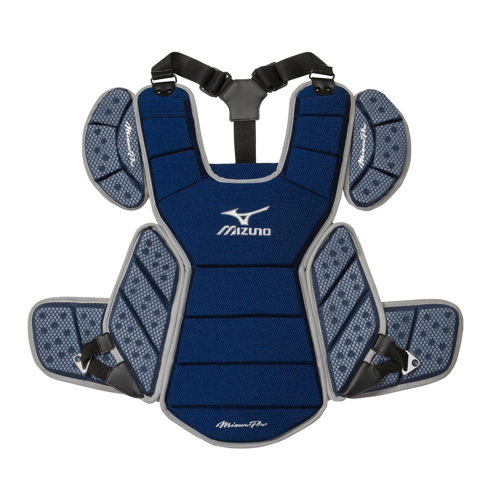 Mizuno Pro Baseball Chest Protector 17", Navy/Grey