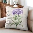 thumbnail image 4 of Purple Flowers Throw Pillow Covers, Farmhouse Floral Throw Pillow Covers 18 X 18 Inch, Set Of 2, Linen Study Sofa Cushion Cover Indoor Living Room Home Decor, 4 of 7