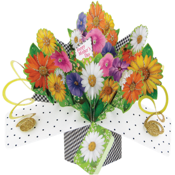 Second Nature Handmade POP UP Mother's Day Card with Daisies