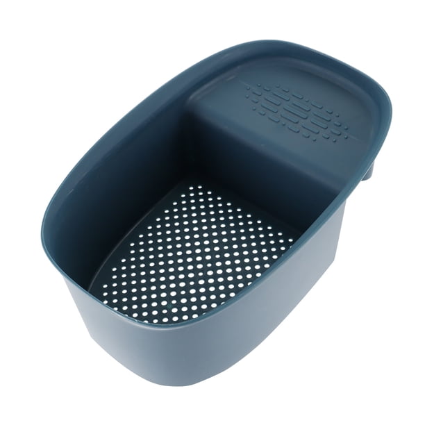 Estante de almacenamiento para filtro de fregadero de cocina, soporte multiusos para esponja y cuenco de lavado.
