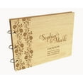 thumbnail image 1 of Darling Souvenir Personalized Engraved Laser Cut Wedding Guest Book Wooden Cover Sign-in Book Registry Guestbook Scrapbook-0G, 1 of 7