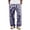 Purple, variant on Men's Striped Relaxed Trousers, Drawstring Elastic Waist Pants, Lightweight Summer Casual Bottoms