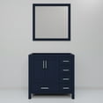 thumbnail image 4 of Lexora Home Jacques 36" Single Vanity with Mirror in Navy Blue, 4 of 9