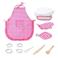 thumbnail image 3 of 11pcs / de cocina para y gorro de guantes y utensilios de juguete de simución Zulema Kids Kitchen Pretend Play juego, 3 of 8