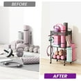 thumbnail image 7 of Yoga Mat Storage Rack, Home Gym Storage Rack, Workout Storage for Yoga Mat, Foam Roller, Equipment Gym Storage for Home Exercise and Fitness Gear (Metal), 7 of 7