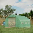 thumbnail image 2 of 11.5' X 10' Walk-In Greenhouse Tunnel with 7 Mesh Windows & Roll-Up Sides, Galvanized Steel Frame, 2 of 5