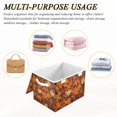 thumbnail image 6 of Yayeee Collapsible Cube Storage Bin with Lid Fabric Closet Decorative Basket with Handles, Fall Pattern, 6 of 7