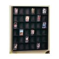 thumbnail image 2 of Jumbl Wood Shot Glass Wall Curio Display case - Black, 2 of 4
