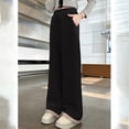 thumbnail image 5 of Otqutp Fleece Lined Sweatpants for Girls Elastic High Waist Wide Leg Baggy Joggers Pants Winter Casual Athletic Pants, 5 of 7