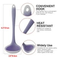 thumbnail image 2 of 8.3 Inch Silicone Soup Ladle Spoon Restaurant Kitchen Scoop Utensil Cooking Supplies Purple, 2 of 7