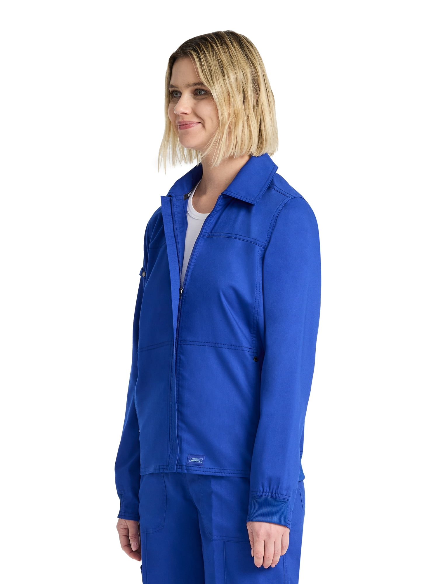 Genuine Dickies Women's Collared Zip Scrub Jacket