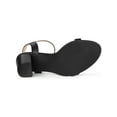 thumbnail image 5 of BLISSFUL STEP Women's Slingback Block High Heels Sandals Black 7, 5 of 7