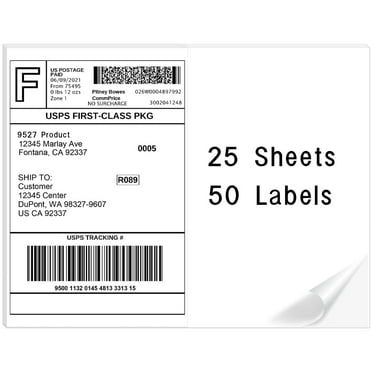 NefLaca Half Sheet Labels for Inkjet/Laser Printer, Shipping Labels ...