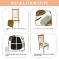 thumbnail image 4 of Pioneer Flower Seat Covers for Dining Room Chairs Set Of 4,Stretch Printed Washable Chair Seat Cover with Elastic Ties and Button,Removable Waterproof Couch Cushion Covers, 4 of 6