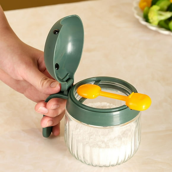 Antqov Seasoning Bottle Kitchen Heat Seasoning Box Handle Seasoning Can Monosodium Glutamate Storage Can, The Bottle