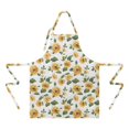 thumbnail image 2 of White Green Leaf Sunflower Pattern Apron-Garden Aprons for Women with Pockets-Cotton Linen Waterproof Kitchen Cooking Gardening Aprons Adjustable for Kitchen,Cooking,BBQ and Salon 33x27 Inch, 2 of 7