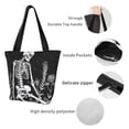 thumbnail image 4 of Easygdp Vintage Black white Plant skull Bolso de Hombro para Mujer, Bolso Bandolera y Cartera de Mano Elegante para Uso Diario, 4 of 6