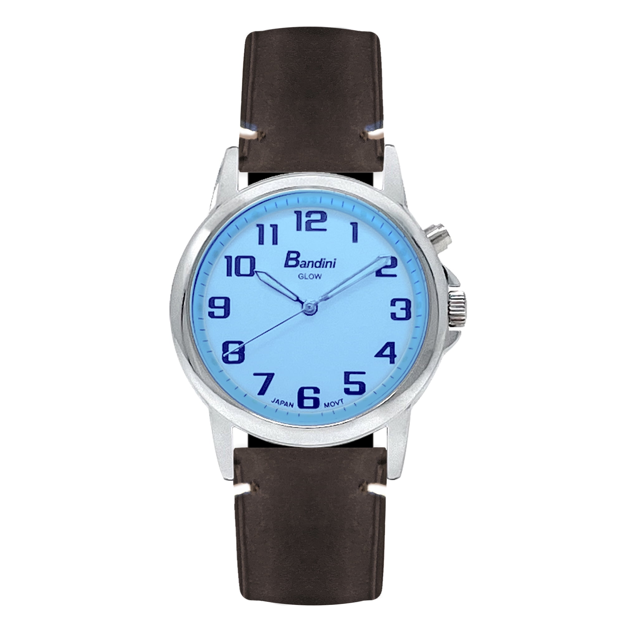 Men Thin Steel Band Round Black Quality Watch with Blue hands Glow 15 Best Blue Dial Watches Under $1,000 main image 4