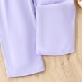 thumbnail image 5 of Outfits 2 piece for Girl Clothes Girls Sets Toddler Kids Clothing Sets Summer Sunflower T Shirt Tops Chiffon Loose Pants Outfits Children Clothes Z4-Purple, 160, 5 of 8