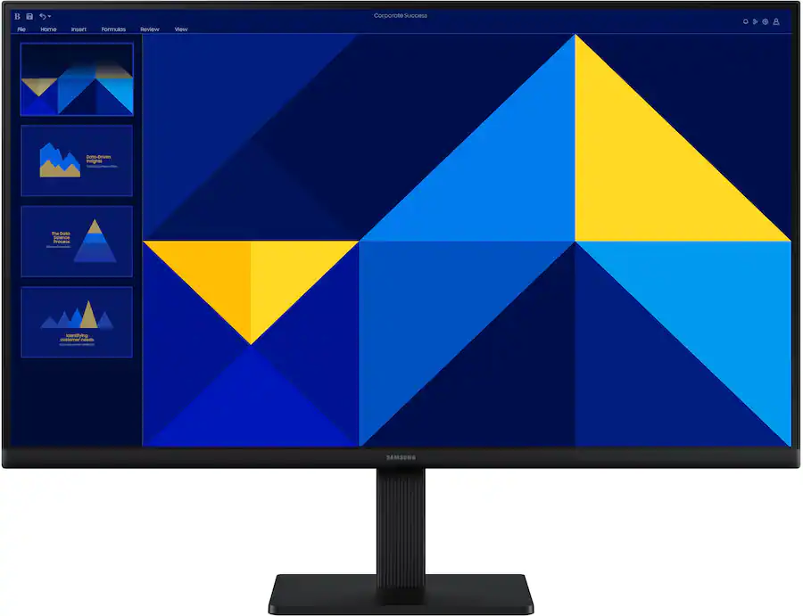 Samsung 27" S3 Series IPS LED FHD Monitor, Game Mode, Eye Saver Mode, HDMI, D-sub, 100Hz Refresh Rate, Black, with HDMI Cable