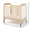 thumbnail image 6 of Foundations Serenity Compact Clearview Crib with 3" Foam Mattress, Locking Casters, Adjustable Height, 6 of 9