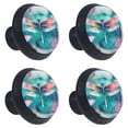 thumbnail image 2 of 4 Pcs Dragonfly Knobs for Kitchen Cabinet Cupboard Dresser Bookcase Drawer Pulls Handles Round Home Decor, 2 of 8