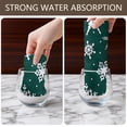 thumbnail image 4 of 2 Pcs Funny Kitchen Towels,Green Christmas Snowflake Pattern Microfiber Dish Towels,Kitchen Tea Towels,Kitchen Towel Set (18" X 26"), 4 of 7