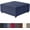 Blue, variant on XUELC Stretch Square Ottoman Slipcover Jacquard Knit, Washable, Elastic Bottom, Furniture Protector