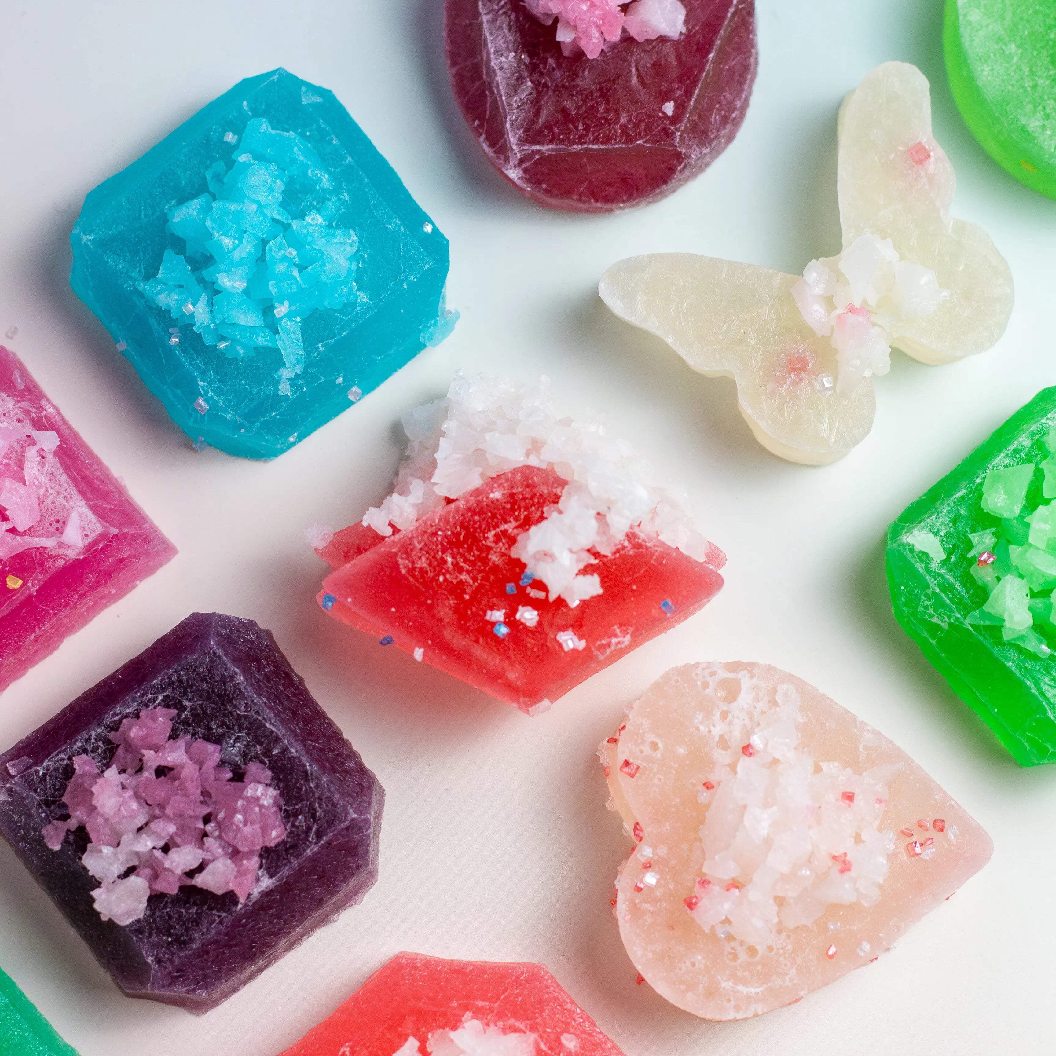 Silky Gem Crystal Candy Signature Blue Raspberry, Strawberry, Lychee Flavors 3 Piece Small Box