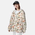 thumbnail image 3 of Saiise Forest Mushrooms Insects Pattern Sun Protection Hoodie for Men and Women, Lightweight Quick-Dry Windproof with Hood and Zip-Small, 3 of 7
