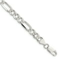 thumbnail image 1 of 925 Sterling Silver 7.25mm Figaro Chain Bracelet, 1 of 6