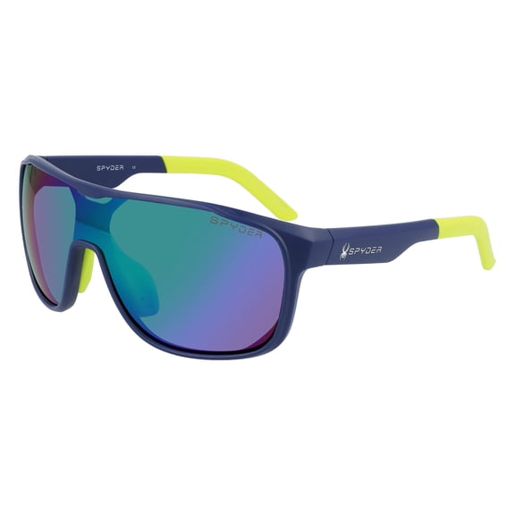 NEW SPYDER SP6020 414 Navy & Neon Sunglasses w/Mirror Lens & Spyder Case