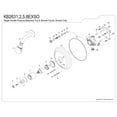 thumbnail image 3 of Kingston Brass KB2631EXSO Single-Handle Pressure Balanced Shower Faucet, Polished Chrome, 3 of 4