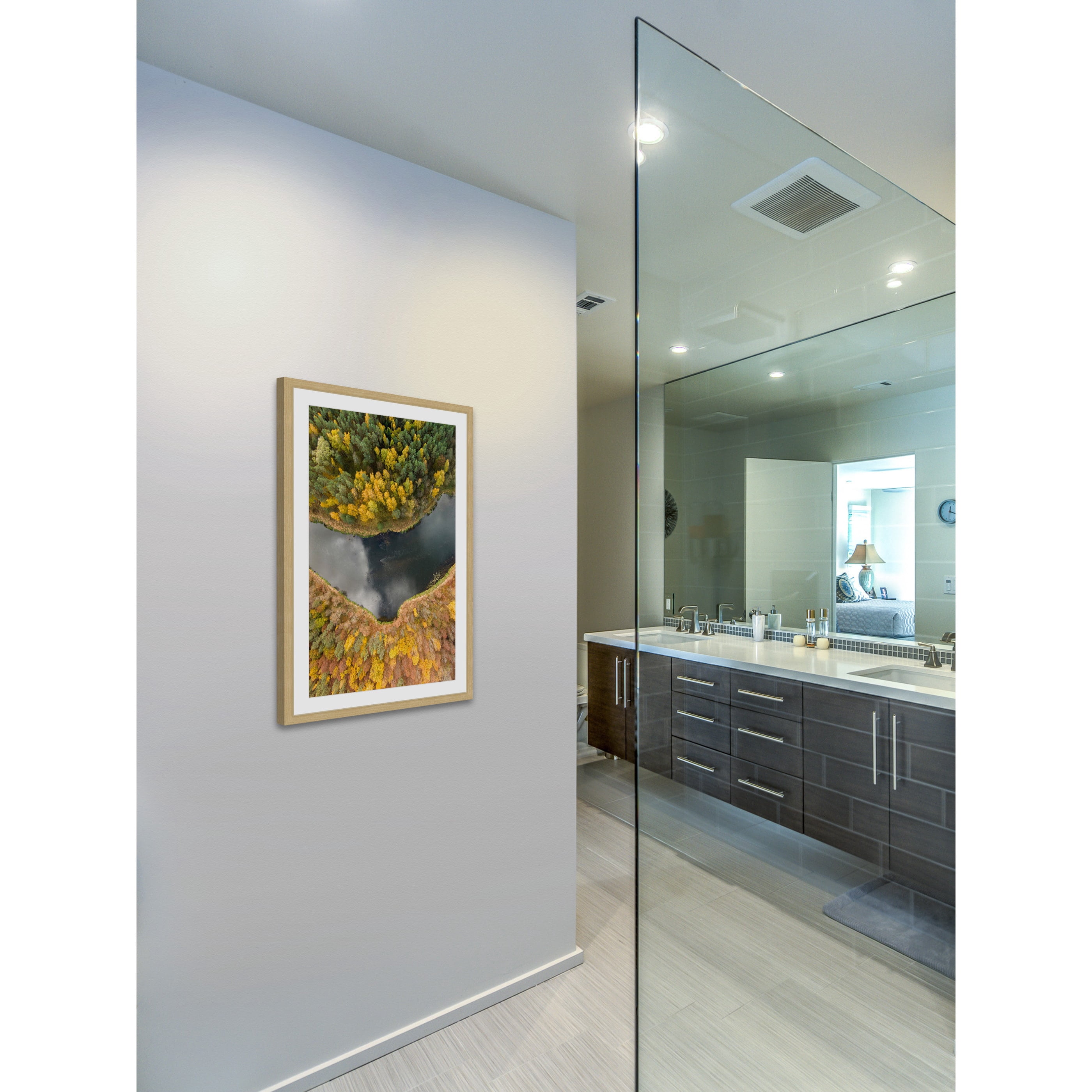 Marmont Hill "Calm River" By Karolis Janulis Framed Painting Art Print, 20.0" x 1.5"