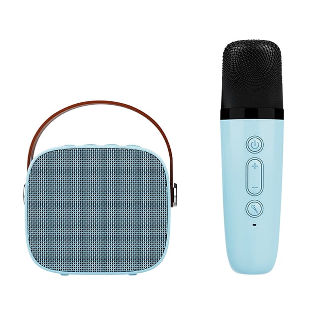 Altavoces Bluetooth Inalámbrico Altavoz Portátil con Micrófono para Ktv Partido, Altavoces Portátiles Bluetooth Soporta Tf/Aux/U-Disco/Radio Al Aire Libre Camping 9x7.5x6.5cm