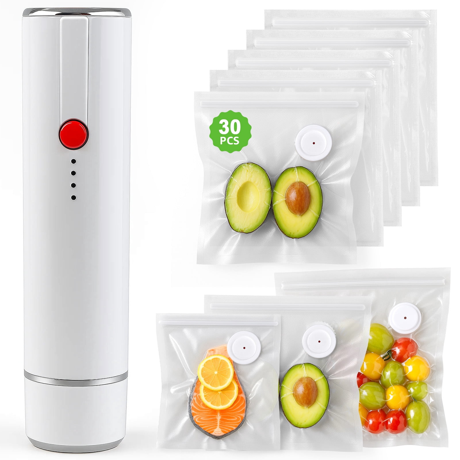 Vacuum Sealer,Powerful Handheld Vacuum Sealer Machine for Food with 30 Reusable Vacuum Sealer Bags